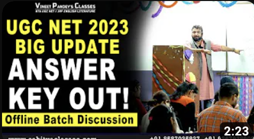 UGC NET Final Answer Key 2023 (shift I and II)