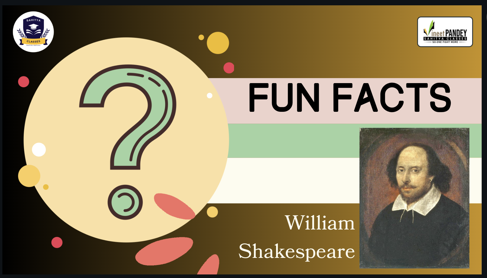 **FUN FACTS** (William Shakespeare’s Birthday Special)