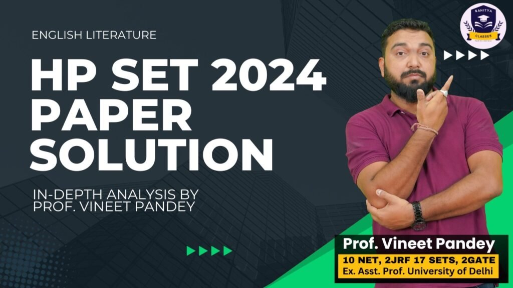 HP SET 2024 PAPER SOLUTION IN ENGLISH LITERATURE