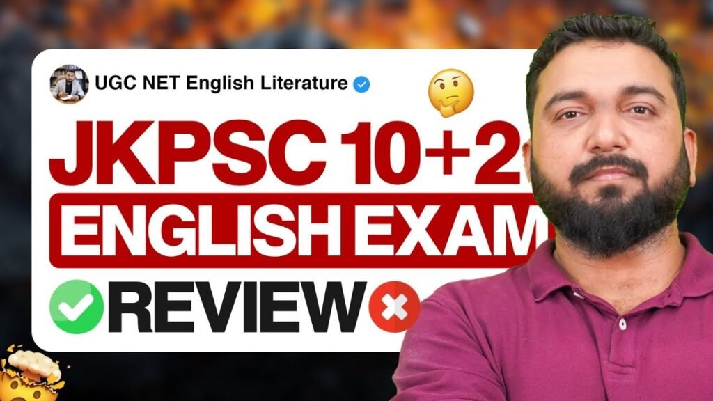 JKPSC 10+2 English 2025 Question Paper Analysis: with Prof. Vineet Pandey