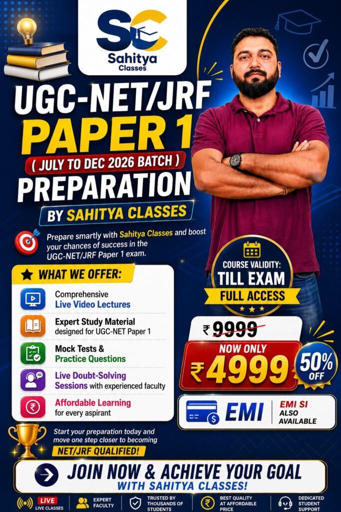 UGC NET Paper 1 FRESH OFFLINE BATCH DEC 2026